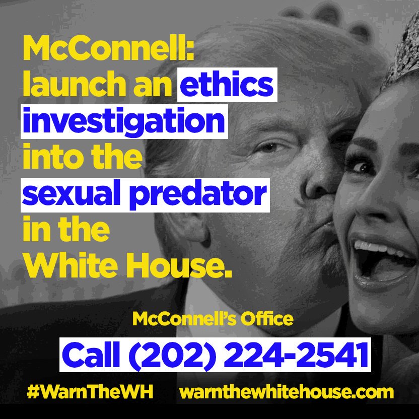 AynRandPaulRyan's tweet photo. Call @SenateMajLdr McConnell and tell him to launch an ethics investigation against Trump, who has 16+ sexual harassment and assault allegations against him.

Franken was accused ONCE and call an ethics investigation ON HIMSELF.

It's past time for one on Trump.
#MondayMotivation https://t.co/xspftIrR1B
