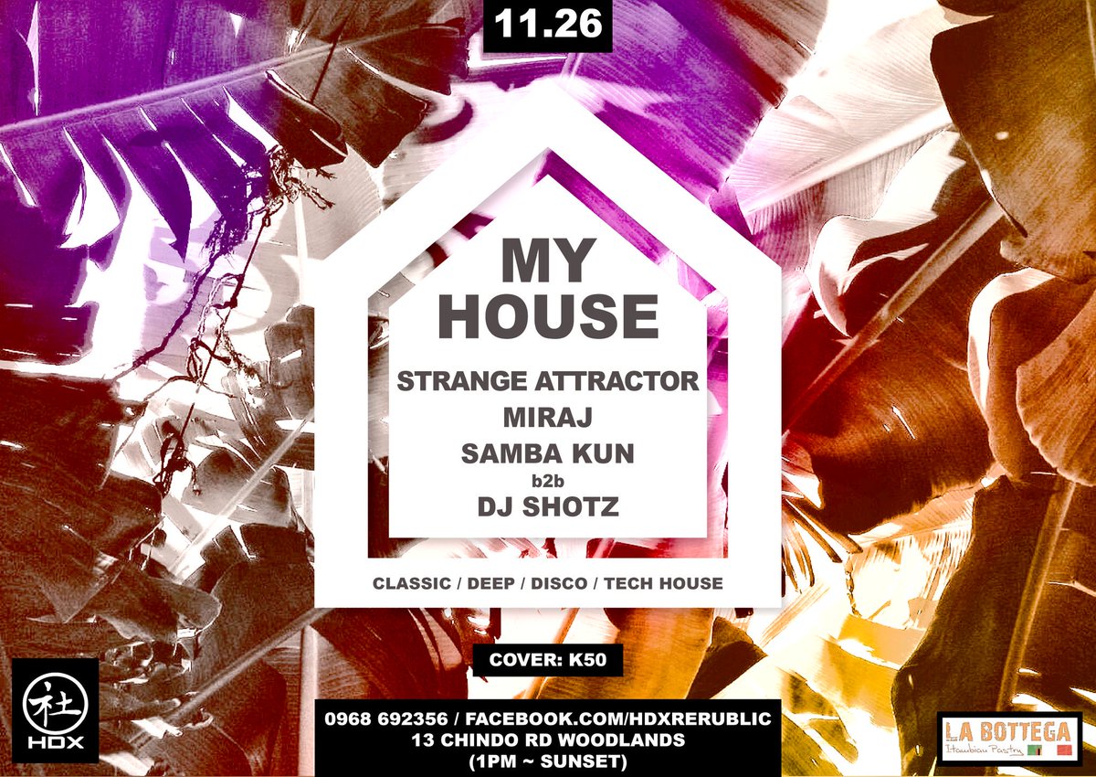 TheSambaKun's tweet photo. Welcome to #MYHOUSE 🎶 

SUNDAY, 26.11.2017 1pm till sunset at La Bottega cafe #HouseMusic #DeepHouse #TechHouse #Lusaka #JackHadAGroove https://t.co/NPqLooCKa8