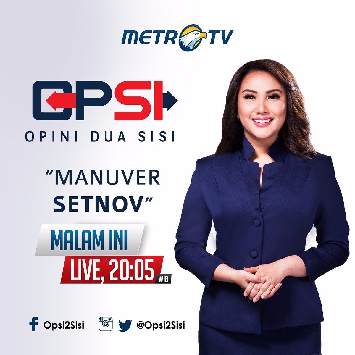 Kini nasib Setnov dihadapkan pada tiga posisinya sekaligus, yaitu sebagai tersangka di KPK, posisinya sebagai Ketua DPR RI, dan pucuk pimpinan tertinggi di Partai Golkar.

Saksikan #OPSI “Manuver Setnov” MALAM INI (Senin 20/11), pukul 20.05 WIB <a href="/Metro_TV/">METRO TV</a> <a href="/Aviani_MetroTV/">Aviani Malik</a>