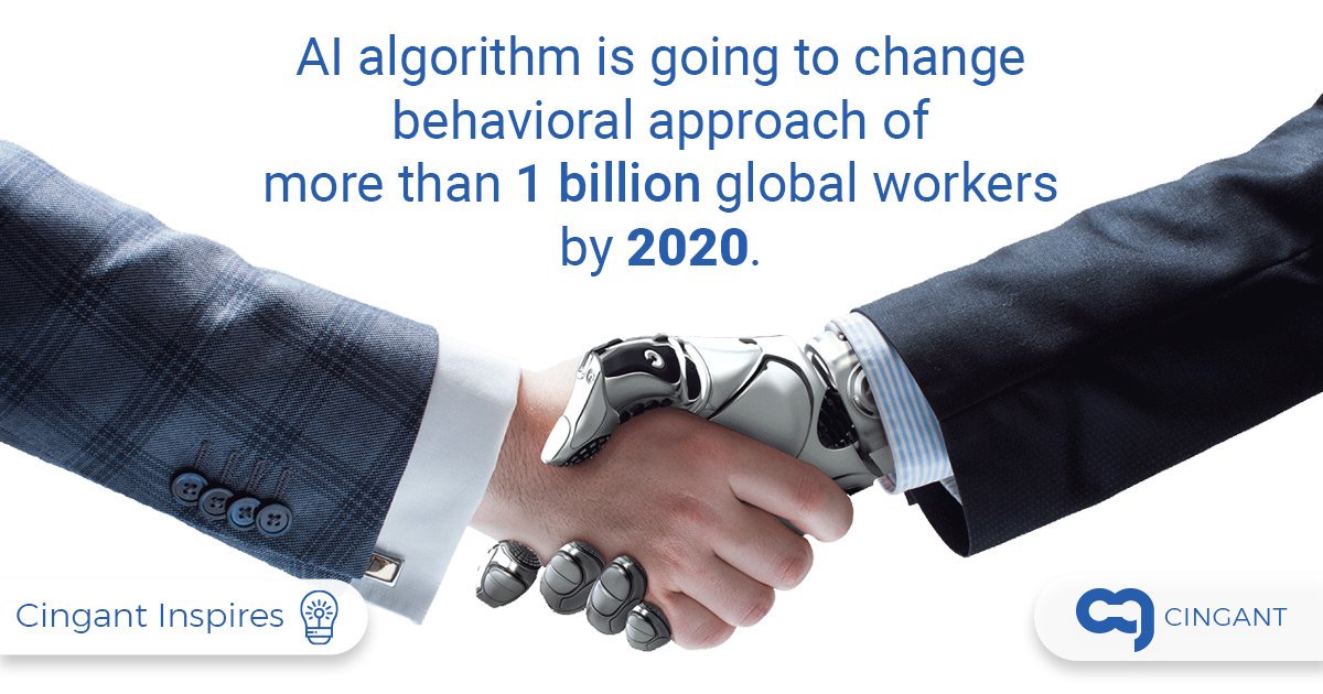 cingant's tweet image. Yet again, technology has done what it does best -it brings changes in our life. Very soon algorithm will bring behavioral change in your technical practices.
#CingantInspires #AIFacts #AlgorithmChange