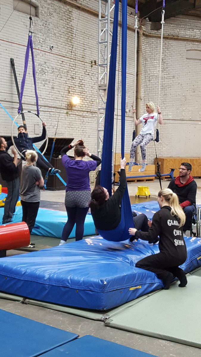 LornaPaul's tweet photo. Tester session of circus skills as a form of exercise for people with #MultipleSclerosis. Great fun! @eurims @Aerial_Edge @mssocietyscot https://t.co/LvVS7TOLYS