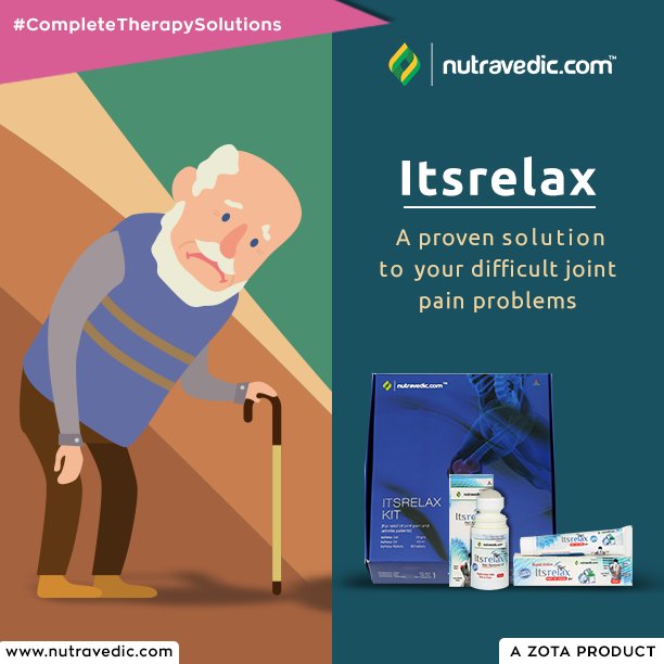 nvedic's tweet photo. Its Relax: A proven solution to your difficult joint pain problem.
Visit: https://t.co/rTOFEV34fB
#Nutravedic #ItsRelax #CompleteTherapySolution #HealthForAll #JointPainSolution https://t.co/9Uky7MPvtR