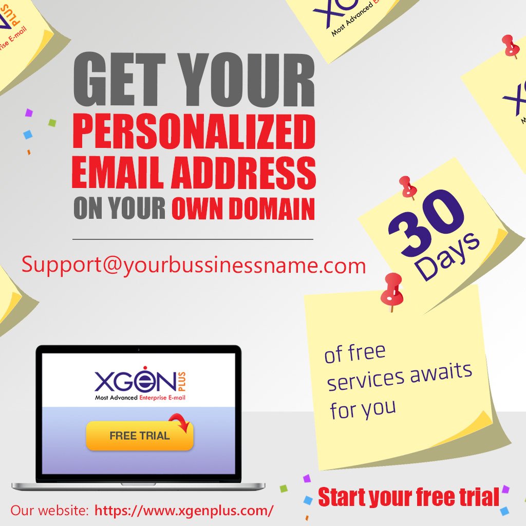 xgenplus's tweet photo. Claim your free trial today @xgenplus 
Try now at: https://t.co/0hoImToOG5
#xgenplus #enterpriseemail #emailservice #domainregisteration #trynow #buynow #freetrial https://t.co/C9irGiOVTQ
