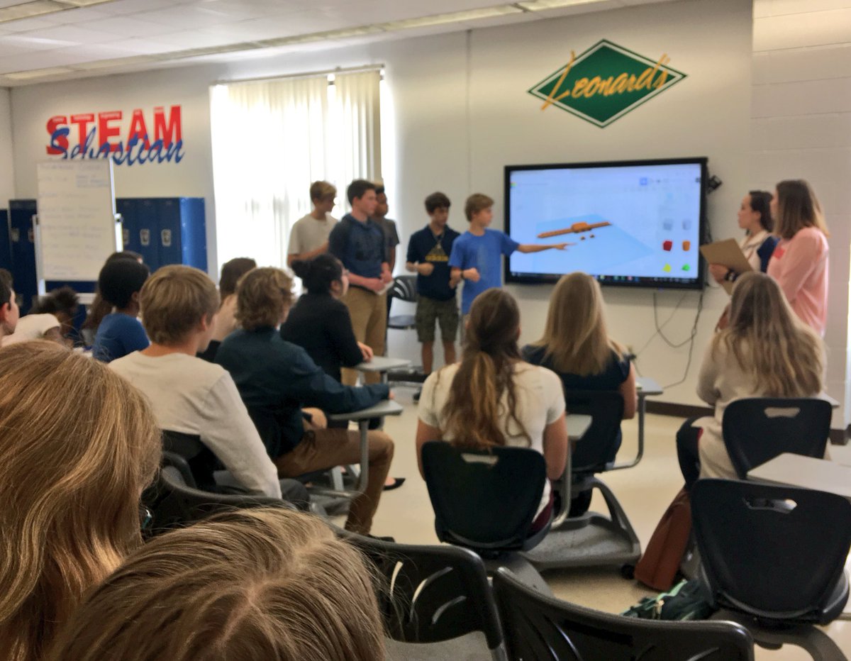JayCBarbour's tweet photo. Proud of our 8th graders who have partnered with St. Augustine University students to design and 3D print medical device enhancements such as cane levelers, wearable medicine dispensers, and side mirror glasses. #PBL #STEM @SMSeagles16 @STEAMSMS https://t.co/cdbIR7xHf6