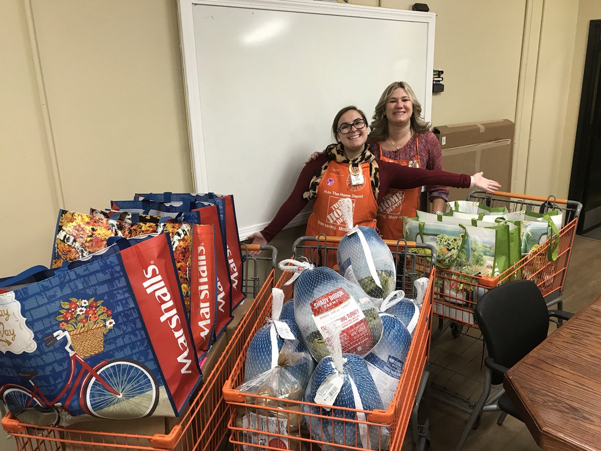 Great job to Kim and Felicia From Team Chicopee.  Putting Thanksgiving baskets together for Associates in need.  Wow! Thanks to  all that donated. That’s the Power of the Home Depot.  Thanks for taking care of our people <a href="/DelvecchioA/">Andrea Del Vecchio</a> <a href="/PaulDeveno/">Paul Deveno</a>  <a href="/Lisachiras/">Lisa Chiras</a>