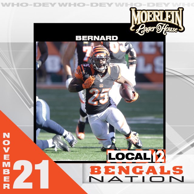 You are coming to <a href="/MoerleinLH/">Moerlein Lager House</a> tonight at 6 p.m., right?!?!  

#Bengals RB <a href="/G_Bernard25/">Giovani Bernard</a> will join us for the taping of <a href="/Bengals_Nation/">BengalsNation</a> this week.