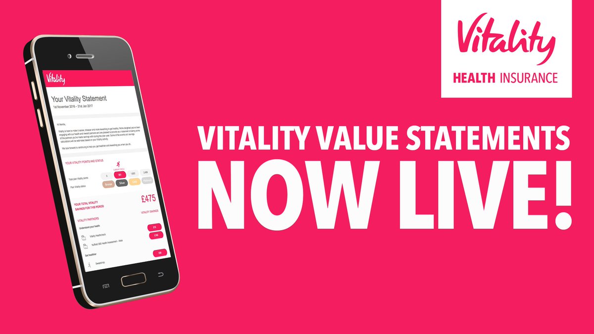 VitalityAdviser's tweet photo. Vitality Value Statements are now live! This will enable your clients to see the monetary value they’ve derived from Vitality benefits and rewards in their current plan year. #VitalityHealth https://t.co/nG8FTlvU1m
