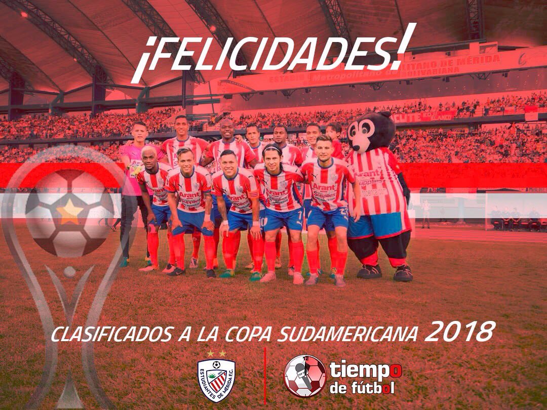 TDF1039's tweet photo. En todos los escenarios y claramente estipulado en el artículo 34 @AsociacionFUTVE @FVF_Oficial el equipo rojiblanco disputará la Copa Sudamericana 2018 Felicitaciones @EstudiantesMEFC #FutVe #CopaSudamericana https://t.co/bhyu5SKY6z