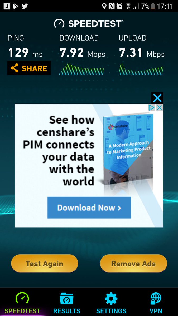 Jamebombsham's tweet photo. @OriginBroadband exactly why im getting out of this sinkimg ship. Seriously meant to be gtting 76 download. And what the hell is up with that ping. Absoulatly awful. https://t.co/Rw6scY6nYz