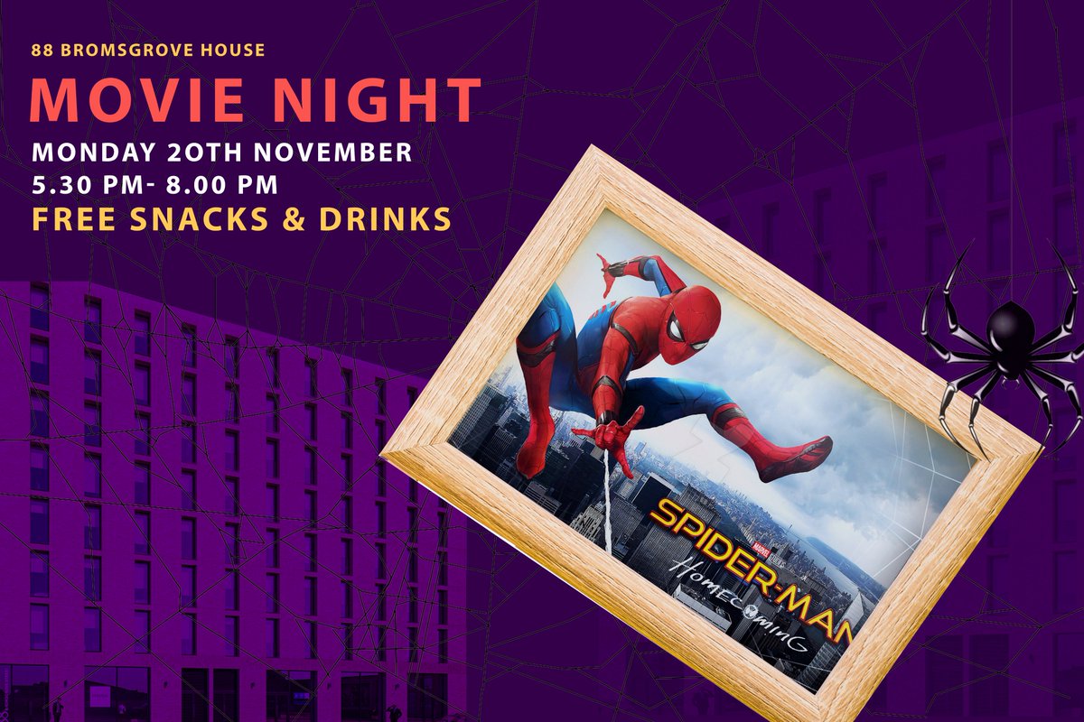 MOVIE NIGHT at the CINEMA ROOM! See you at 5.30 pm :)  #StudentExperience #HFS #BromsgroveHouse