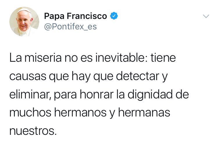 imdosoc's tweet photo. “La miseria no es inevitable: tiene causas qué hay que detectar y eliminar, para honrar la dignidad de muchos hermanos y hermanas” #JornadaMundialDeLosPobres #WDP2017 https://t.co/Kmnkx2Egzi
