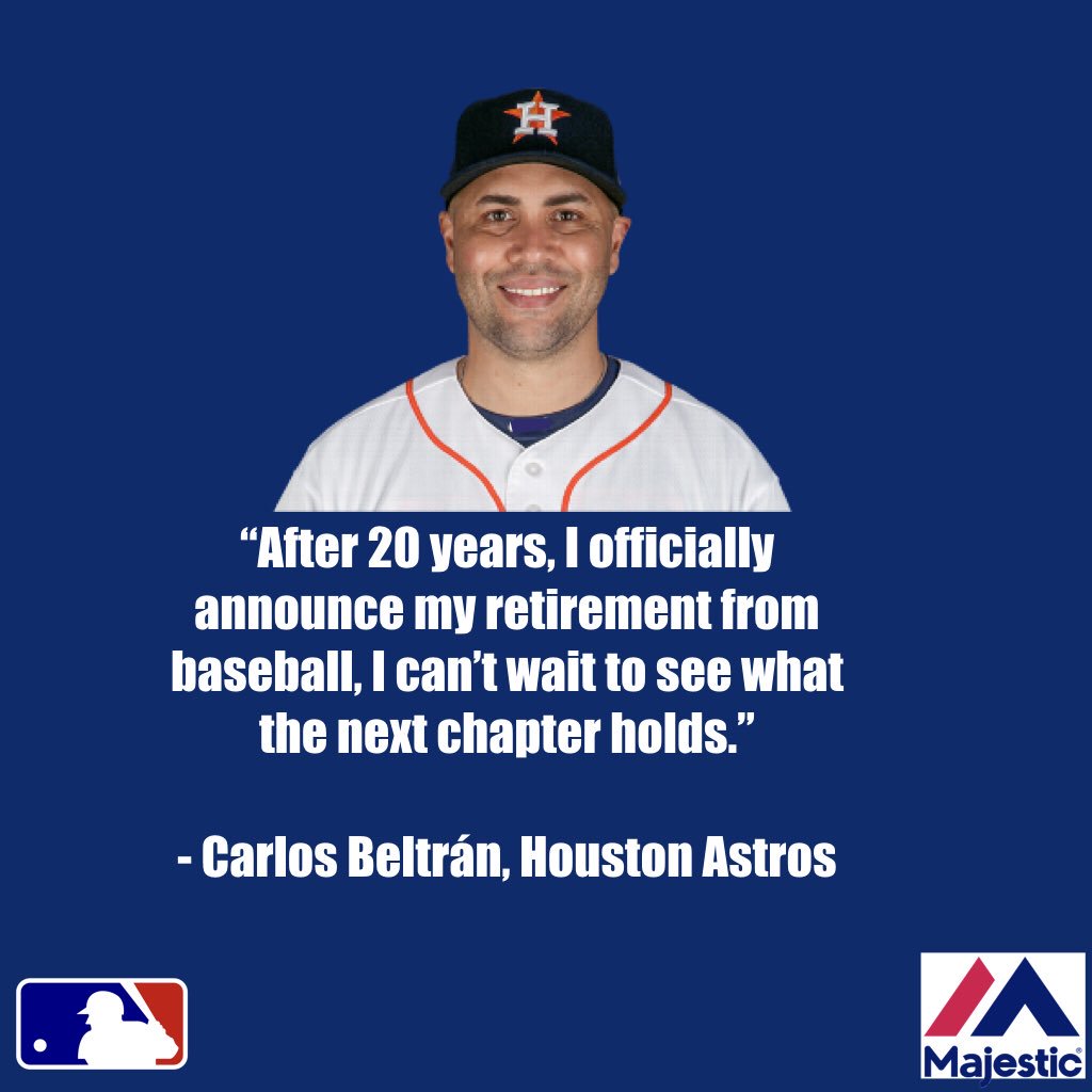 Fresh from winning the World Series with <a href="/astros/">Houston Astros</a>, Señor <a href="/carlosbeltran15/">Carlos Beltran</a> retires ⚾️