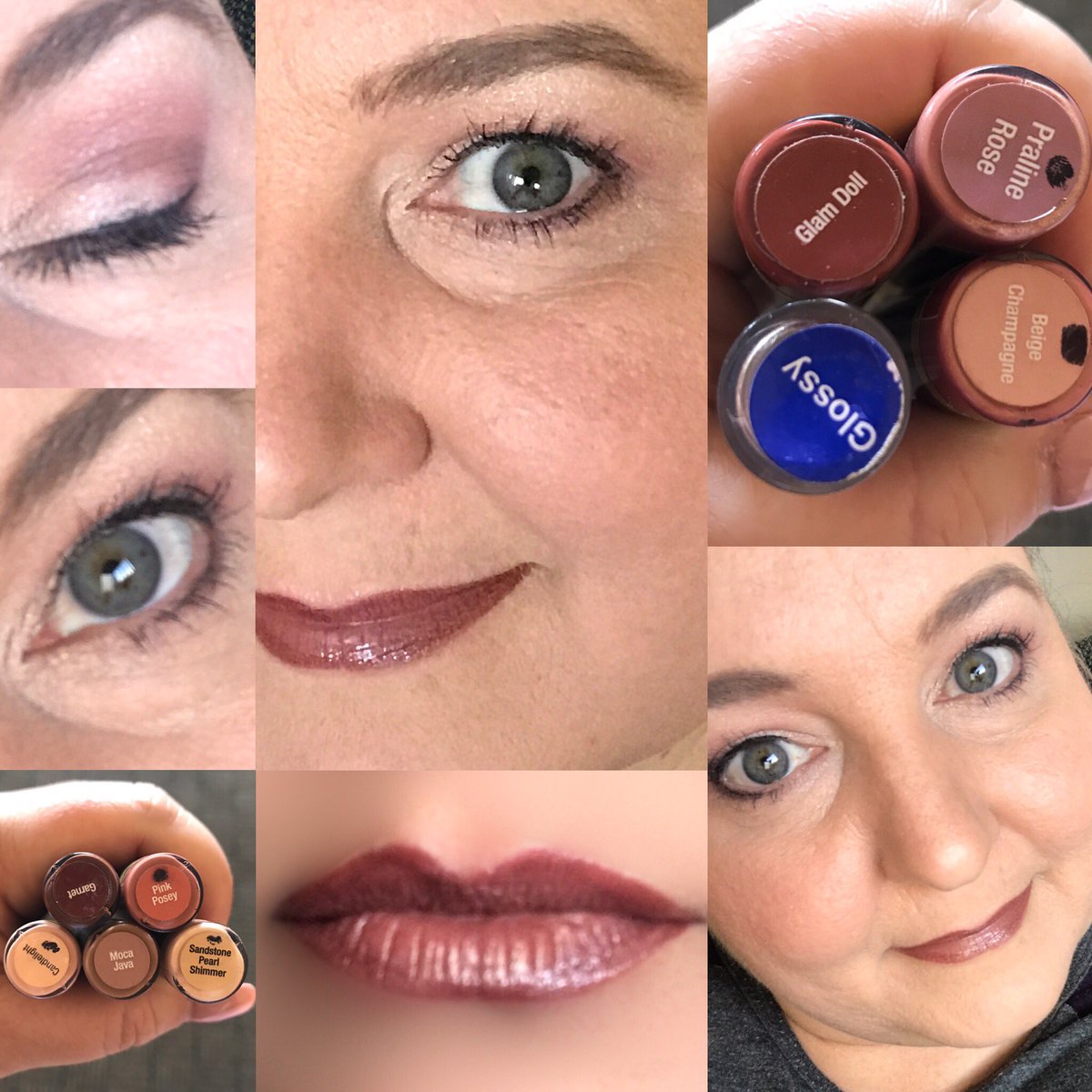SenseLips's tweet photo. Extra time 2B creative... brows #MocaJava... #shadowsense eyes #candlelight 4 the base &amp; concealer, #PinkPosey #Garnet 4 color &amp; crease, #sandstoneshimmer 4 highlighting... #LipOfTheDay #ombre #glamdoll outline #pralinerose inside with a covering of #BeigeChampagne #lipsense https://t.co/zZQ573EOu9
