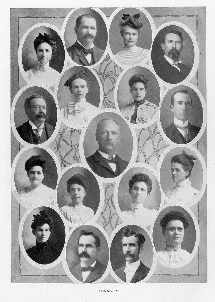 UnivArchives's tweet photo. #txst history: When Southwest Texas State Normal School opened in 1903, there were 17 teachers (including Principal T.G. Harris). #First17 https://t.co/uIDvMtRW7r