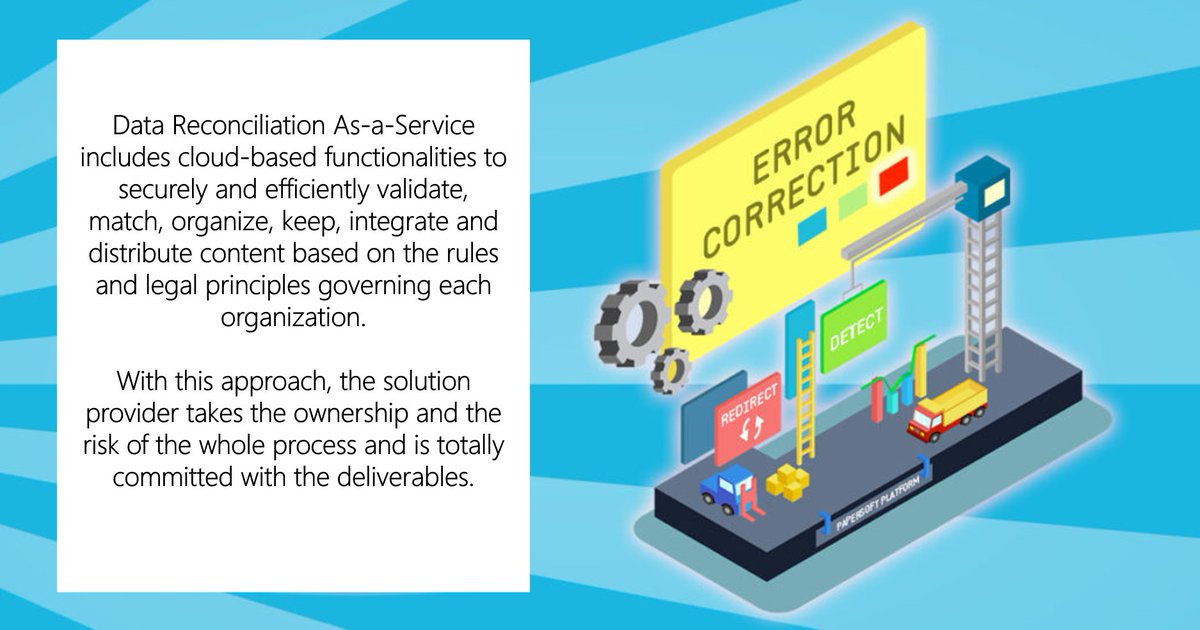 Papersoft_DMS's tweet image. Do you know what is #DataReconciliation As-a-Service? And its added-value? And how does it work? Discover in our blog article: papersoft-dms.com/reconciliation…