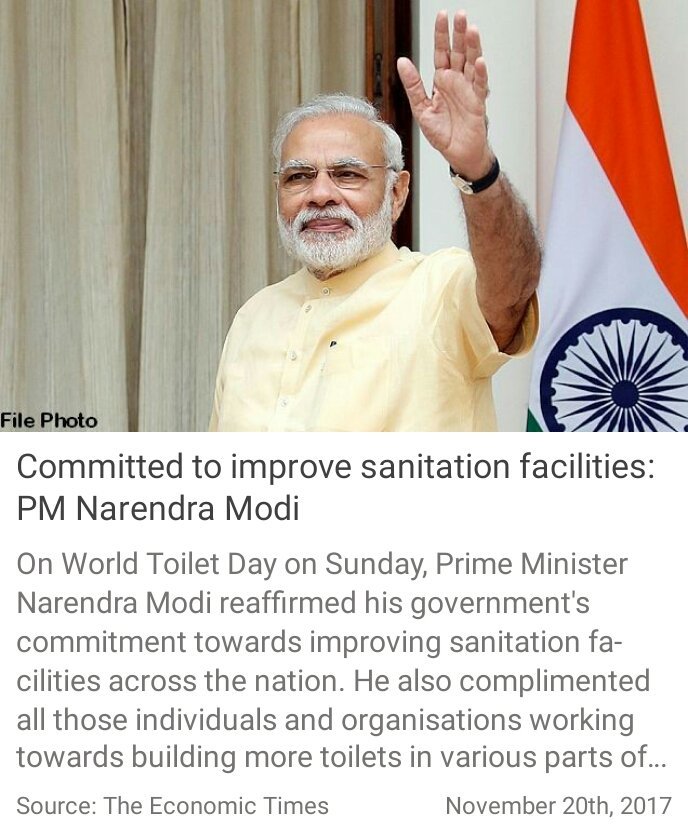 GitteWalchand's tweet photo. Committed to improve sanitation facilities: PM Narendra Modi 
https://t.co/JVa2GtTI80

via NMApp https://t.co/YVbrEoLGIe