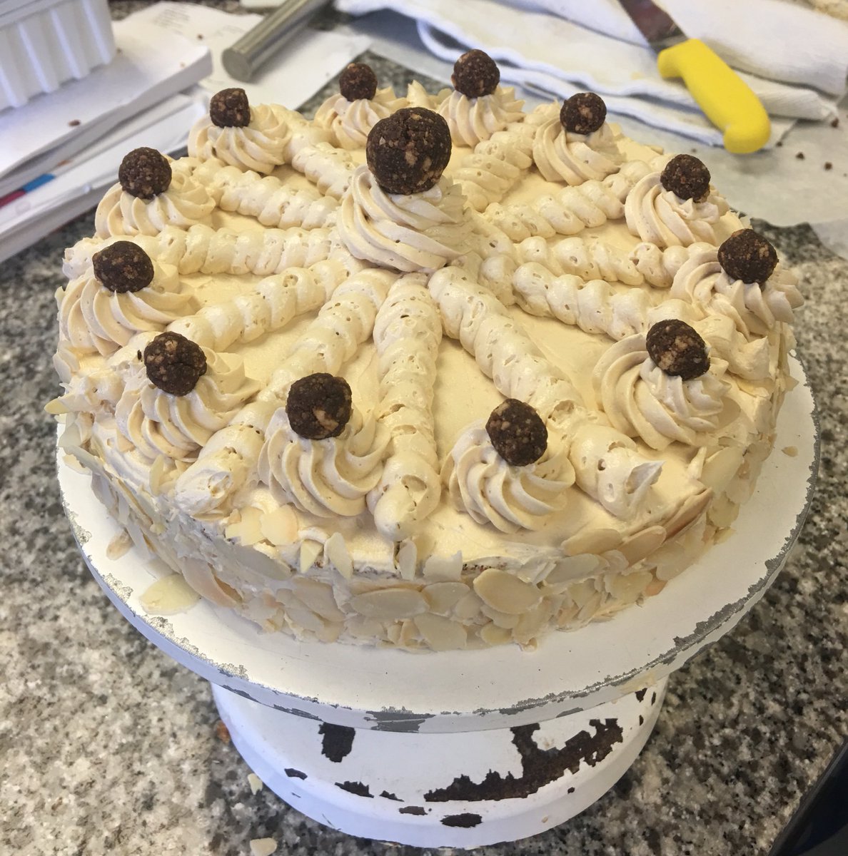 JackKeatingMF's tweet photo. Genoise sponge with coffee buttercream and chocolate sponge truffles🤤 @GMITOfficial https://t.co/zvKGjTGNzn
