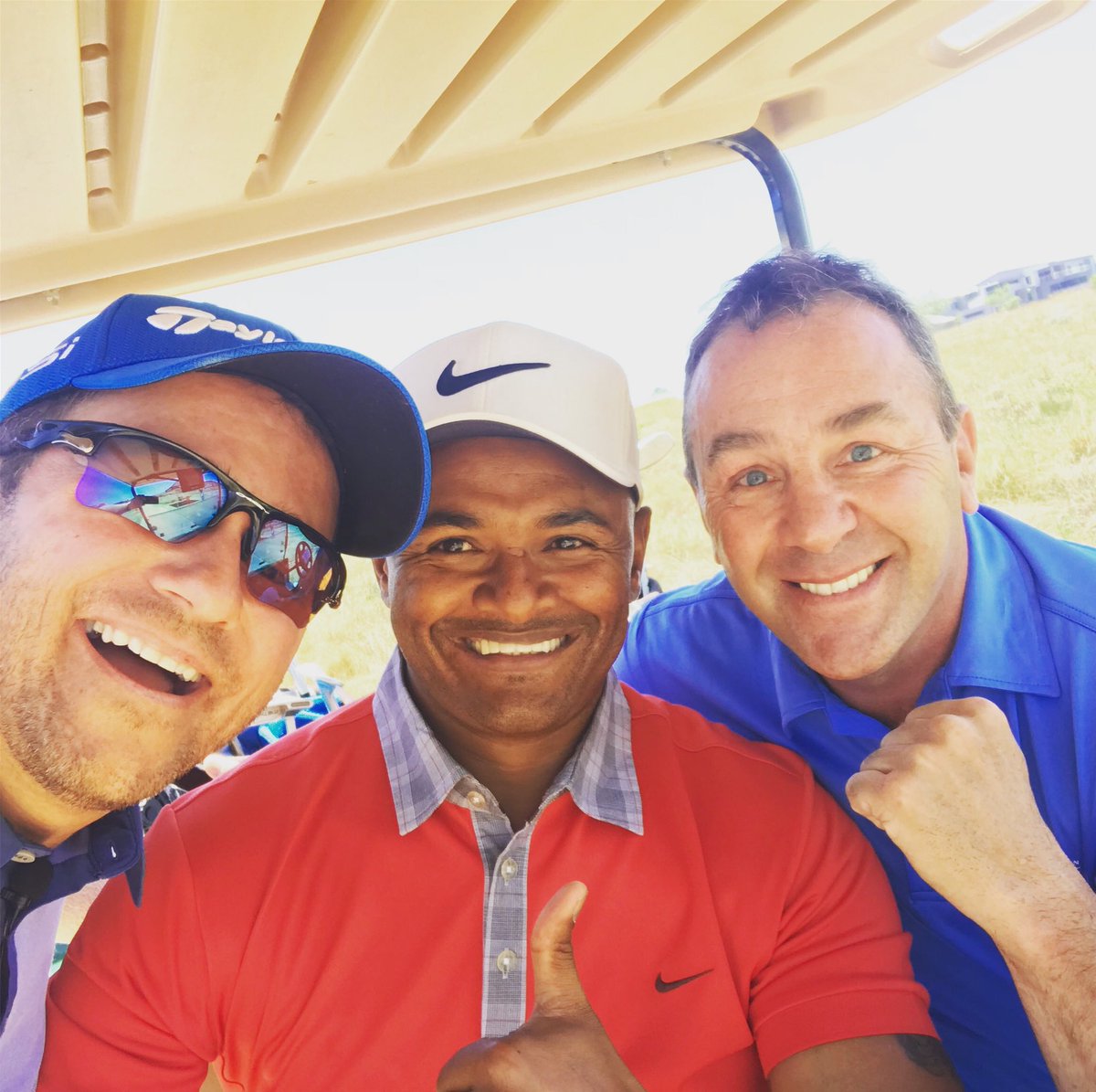 And we’re off! #TDNS Invitational in full swing at <a href="/EyeofAfrica_SA/">Eye of Africa Golf & Residential Estate</a> - warm welcome <a href="/DerekWatts/">Derek Watts</a> @stephen_cook91 @shaunbart9 <a href="/brianmitchell14/">Brian Mitchell</a> <a href="/ABdeVilliers17/">AB de Villiers</a> <a href="/markb46/">Mark Boucher</a> <a href="/Brittain_L/">Lawrence Brittain</a> <a href="/AkaniSimbine/">Akani Simbine</a> <a href="/RuswahlSamaai/">Ruswahl Samaai , OLY</a> <a href="/AidzMarkram/">Aiden Markram</a> <a href="/BrandonMStone/">Brandon Stone</a> @deanelgar <a href="/HenryDavids19/">Henry Davids</a> <a href="/SoldierboyInc/">Garreth McLellan</a>!