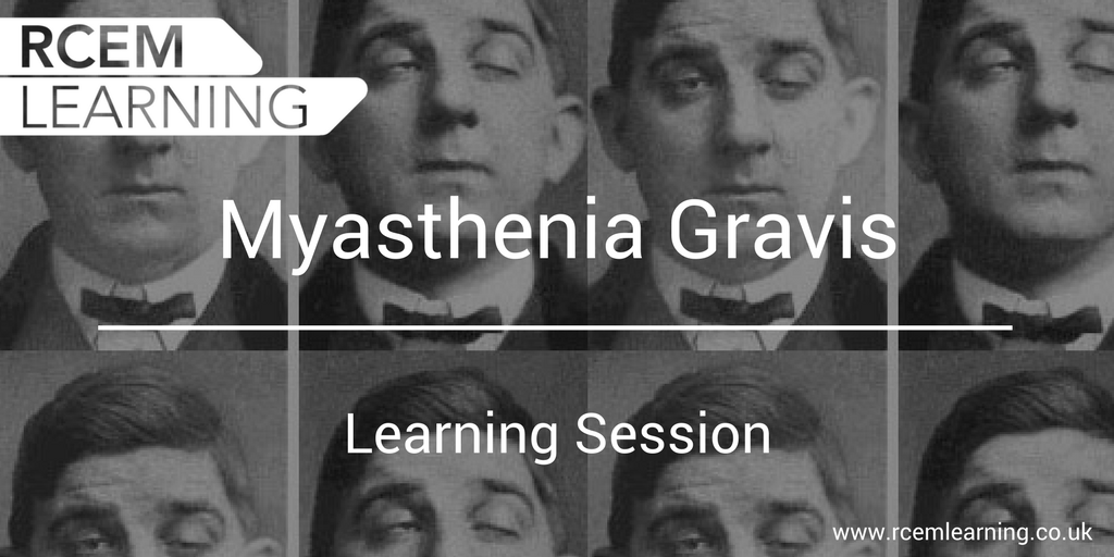 RCEMLearning's tweet photo. Myasthenia gravis does not present often to the ED. However, it can manifest as respiratory failure. Find out more in our Learning Session here https://t.co/Gacelo9L7i https://t.co/98O3jYd9S5