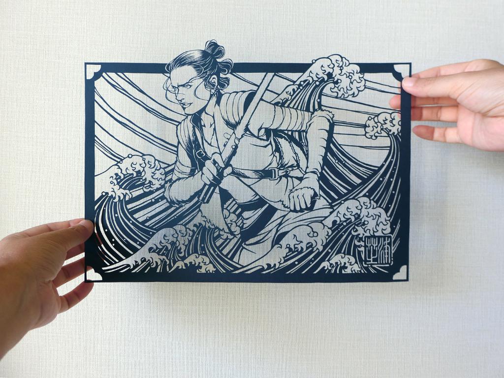 starwars's tweet image. #TheLastJedi&apos;s hero emerges in @shibaura_hm&apos;s paper carving.