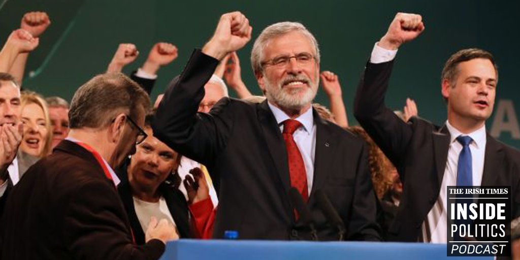 IrishTimesAudio's tweet photo. Inside Politics went to the Sinn Féin Ard Fheis #SFAF17. Listen to our latest episode for analysis of @GerryAdamsSF's announcement, plus debate on the party's future, power sharing & taking a position on the #8thAmendment. Listen here: https://t.co/7KyKJPpDXq https://t.co/Nz3CT2TTLN