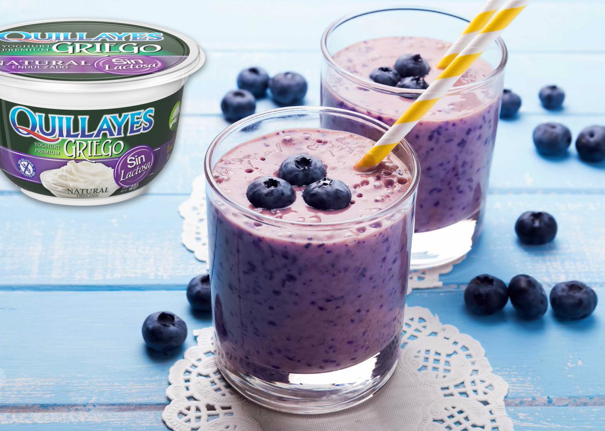 Rico en antioxidantes: Smoothie de Yoghurt Natural Sin Lactosa con arándanos, perfecto para los días de calor ☀️