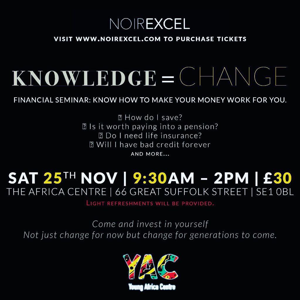 YG_AfricaCentre's tweet photo. The #YACATHON may be over but we've still got amazing opportunities for you all.
Sign up for a finance seminar that will give you #FinancialFreedom . Check out https://t.co/0MRtonzCCx for tickets. https://t.co/SDZMZhVKk5