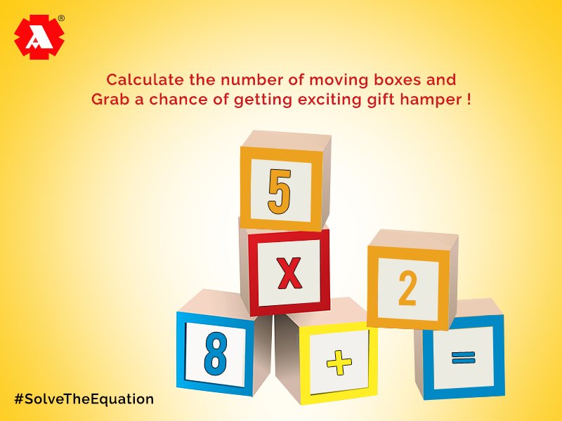 agarwalpacker's tweet image. Solve the equation to know the total number of moving boxes and get a chance to win exciting gift hamper from APML.
#SolveTheEquation