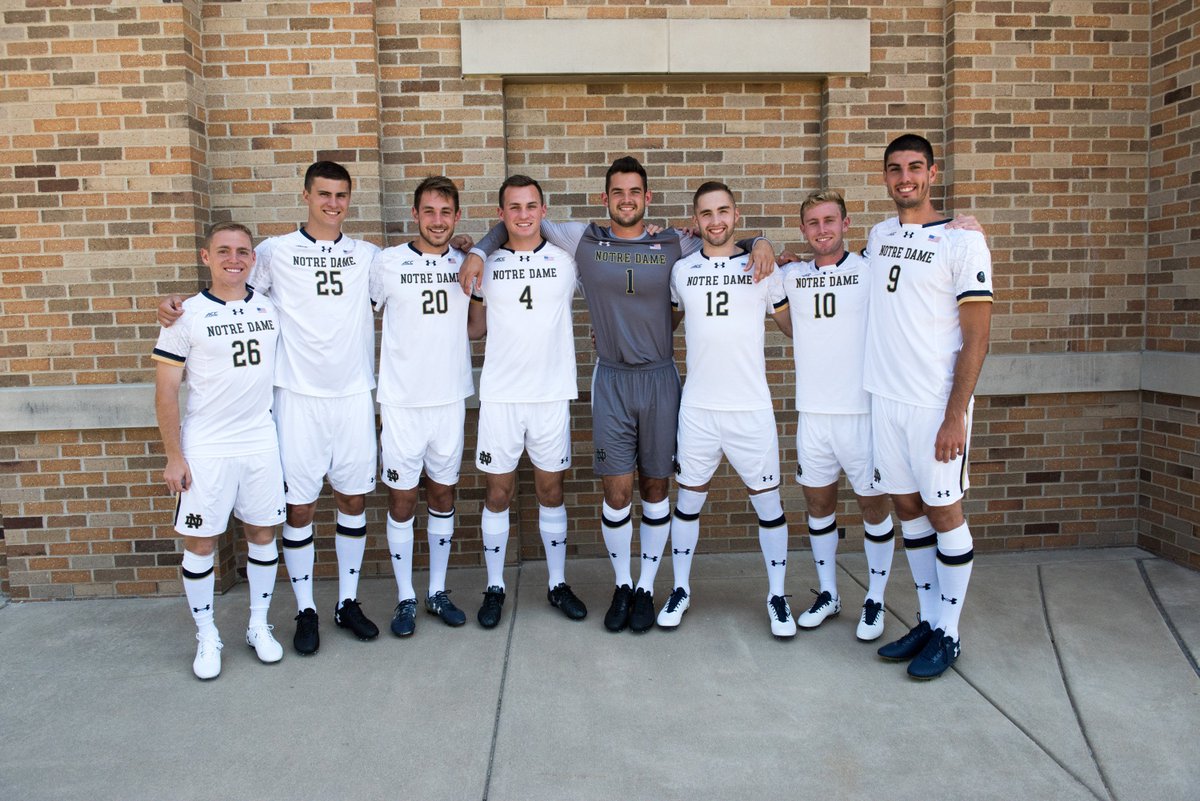 NDMenSoccer's tweet photo. We want to properly recognize and congratulate our senior class and pair of graduate captains for their outstanding ND careers. Thank you for your incredible impact as students, athletes, and most importantly citizens at Our Lady's university! ⚽️☘️ #4for40 #LoveTheeNotreDame https://t.co/0YAiryCEDE