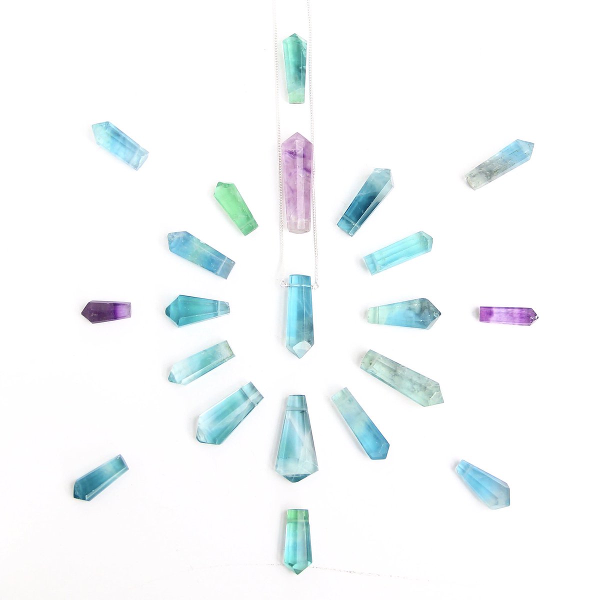 Face the day feeling clear and on point. 💎 NEW one of a kind Fluorite Mini Point necklaces drop tonight (8pm est) 💎