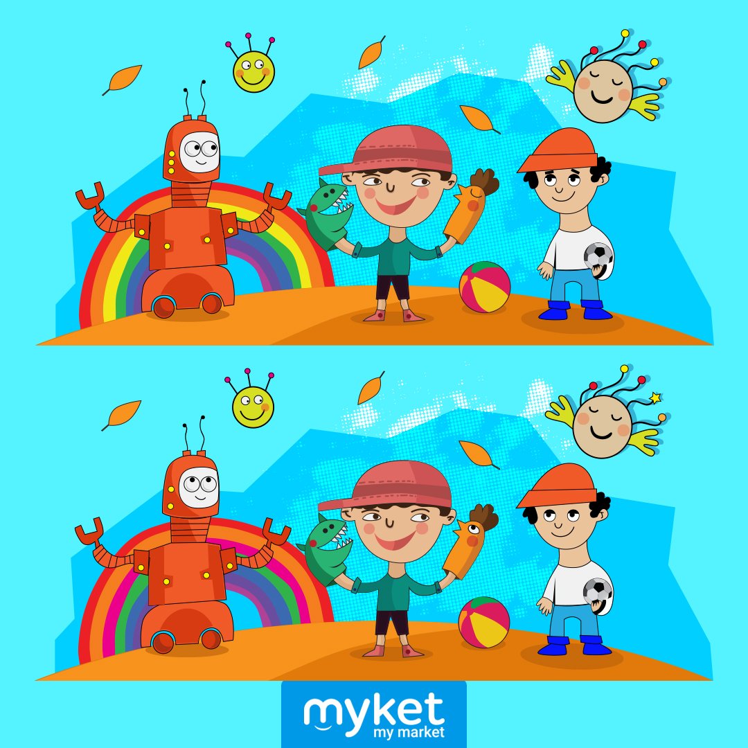 Myketappstore's tweet photo. روز جهانی کودک مبارک!
امیدواریم که دل‌هاتون همیشه مثل بچه‌ها پر از صفا و صمیمیت و شادی باشه:)
این دو تا تصویر چندتا اختلاف دارن؟
یه سر به مسابقه اینستاگرامی #مایکت بزنین: 
https://t.co/cPmBcnI2mX
#childrensday #myket https://t.co/U7O6Dd4iWF
