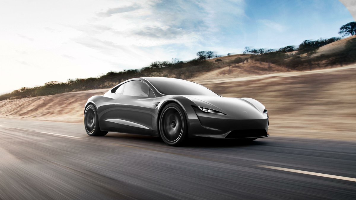 MKBHD's tweet photo. "Stealth" Roadster 2 in space gray 😍 https://t.co/ooD8riYs3O
