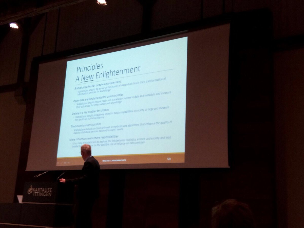 statistik_zh's tweet photo. Walter J. Radermacher: Prinzipien für die reflexive Moderne in der öffentlichen Statistik: kein blindes Vertrauen in Zahlen, aber #Datacy , #OpenData, smart Statistics (-> Kommunikation) #SST17 https://t.co/GU0QhhwCAo