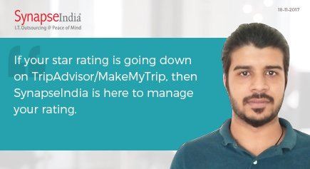 synapseindiaORM's tweet photo. #SynapseIndia_ORM services help to manage your star rating from various travel sites.

#removenegativereviews #removenegativecomments
 #onlinereputationmanagement, https://t.co/9QnORdKBf1
