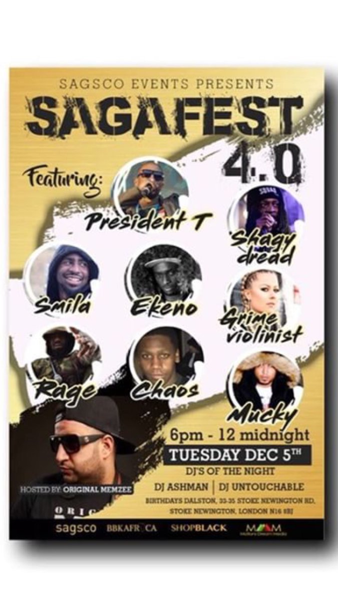 grimeviolinist's tweet photo. Remember remember 5 December! I'll b performing @SAGA_Fest with a mad lineup @_Birthdays C u there  #sagafest #grimeviolinist #dalston https://t.co/74mu9G2Gzr