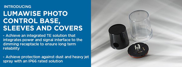 Heilind's tweet photo. Shop @Heilind the @TEConnectivity's Lumawise photo control base, sleeve and covers #ANSI 136.41 #compliant https://t.co/2NDbrKAsvi https://t.co/ekAjNMEb1k