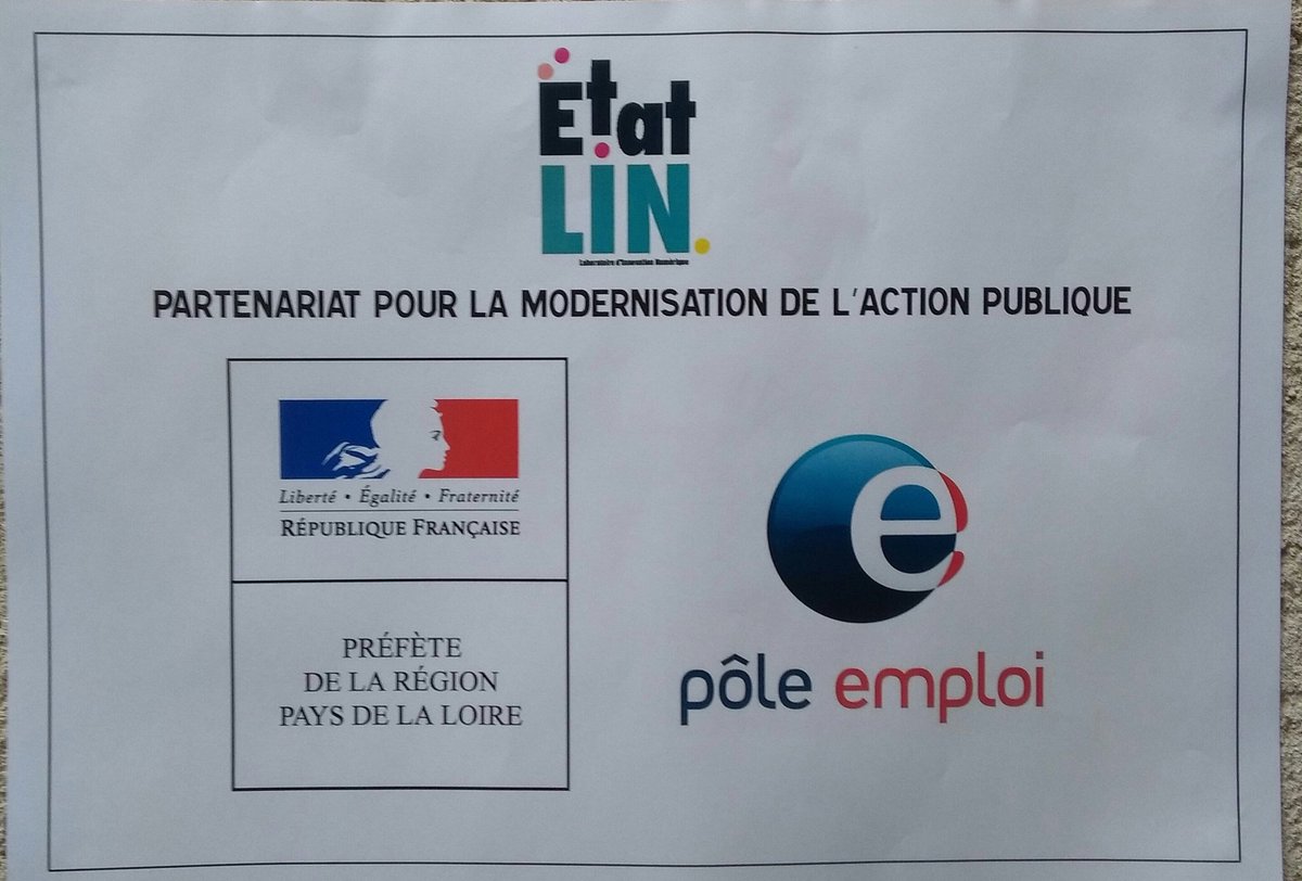 FTravail_PDL's tweet photo. Inauguration du laboratoire d’innovation #EtatLIN, lancé par @Prefet44 en partenariat avec #poleemploi https://t.co/LkxflqsZKz