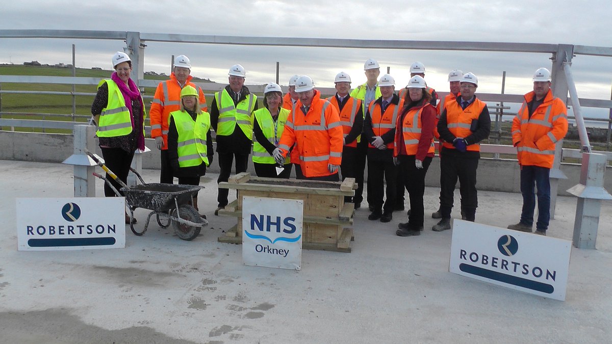 NHSOrkney's tweet photo. Topping out ceremony marks milestone for £64 million NHS Orkney Hospital and Healthcare Facility A ceremony marking a major milestone for NHS Orkney’s new flagship hospital and healthcare facility has taken place today (20 November).https://t.co/uuG21Gg96P https://t.co/V0IKNGIZKZ