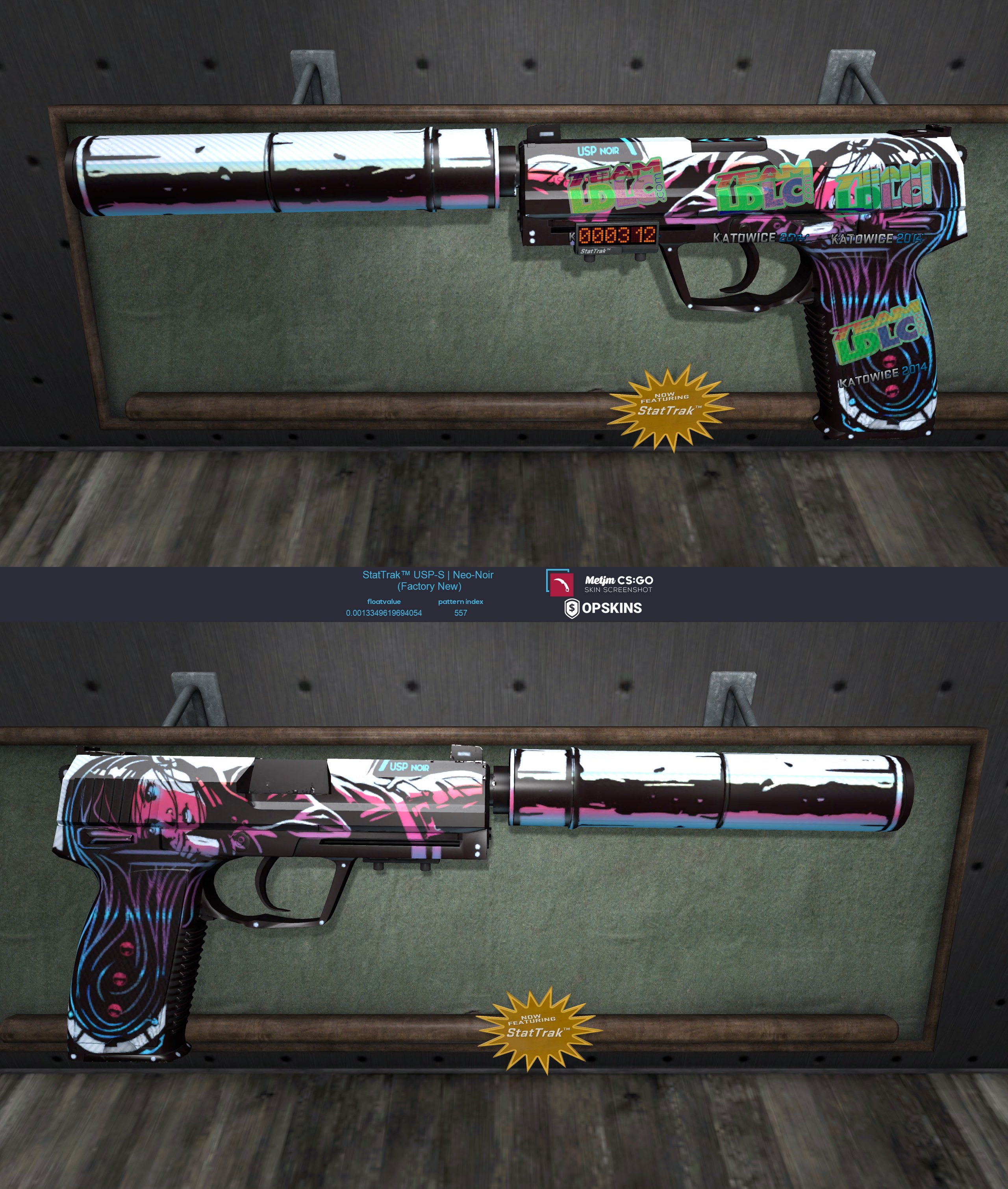 forbrug Forslag kaptajn pETR on Twitter: "This beautiful USP Neo Noir was crafted recently with 4x  LDLC Holo Katowice 2014's, putting the stickers alone at around 2.000$~  Well, today I found out the owner of