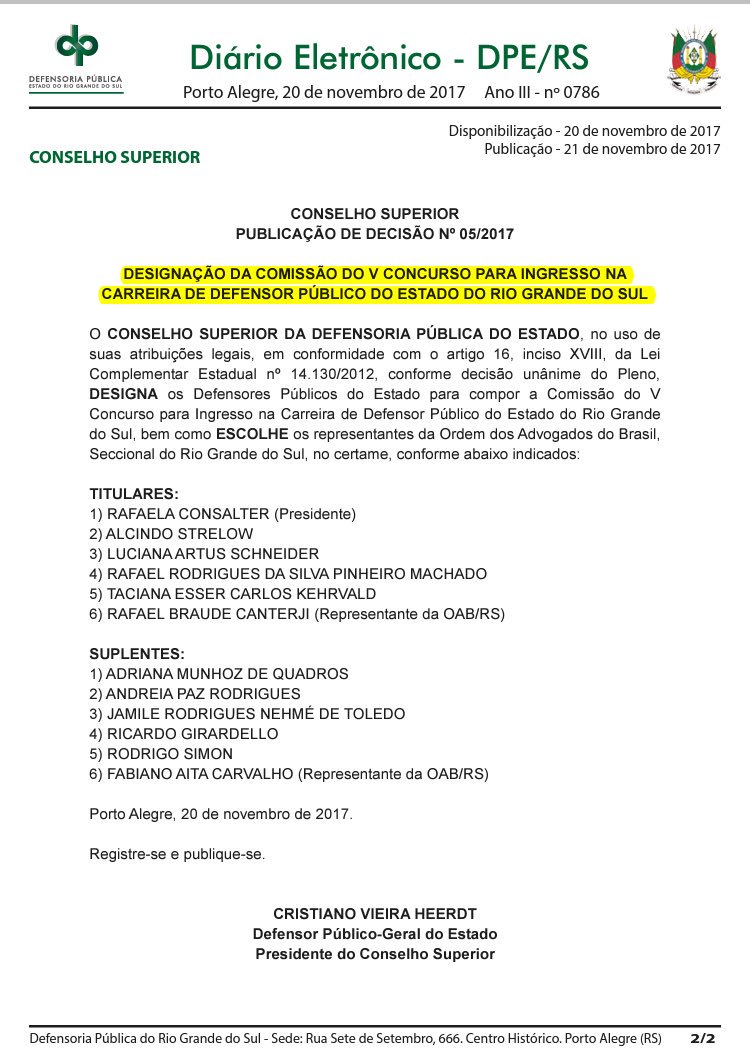UTIconcurseiros's tweet photo. #Concursos: DPE/RS vem aí! Publicada Comissão do V Concurso para Defensor! #BonsEstudos 👊💚 https://t.co/l4WUFdbmF3