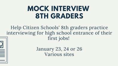 LS_Cares's tweet photo. Help @CSchoolsMA 8th graders ace their HS interviews or land their first job. Mock interview them! https://t.co/2cmFjXWKOO #FallGiveBack https://t.co/zYa94KjLQH