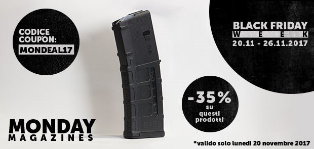BrownellsItalia's tweet photo. Su Brownells.it è iniziata la #BLACKFRIDAYWEEK!Solo oggi -35% su #caricatori selezionati!Usa il codice coupon MONDEAL17. Non perderla! https://t.co/3JEZA5slGT