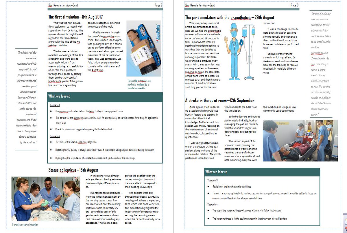 RBHsimicu's tweet photo. Our second simulation newsletter summarising the learning from the last fours months! https://t.co/UZCZFp6KCY
