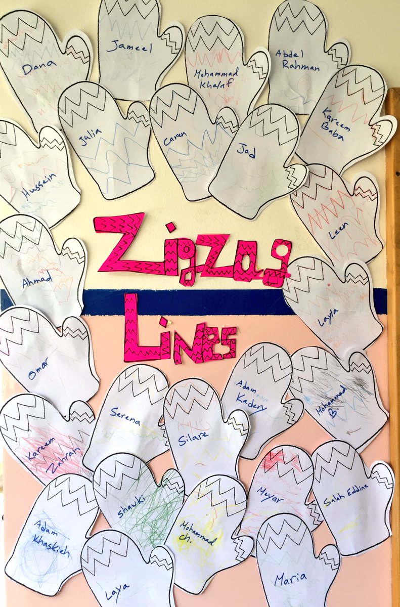 reem_chams's tweet photo. Our little #artists used their #creative skills to #decorate their mittens by drawing #zigzaglines @DawhaHighSchool @FThaalby https://t.co/8pnyY0wDlW