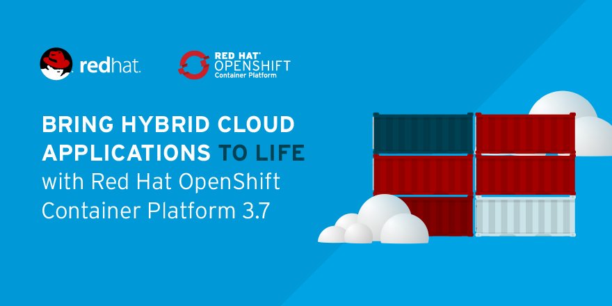 RedHat's tweet photo. #RedHat @OpenShift #Container Platform 3.7 joins #infrastructure &amp; services across #hybridcloud environments: https://t.co/GYZoxIaPBi https://t.co/DopFkRSmgS