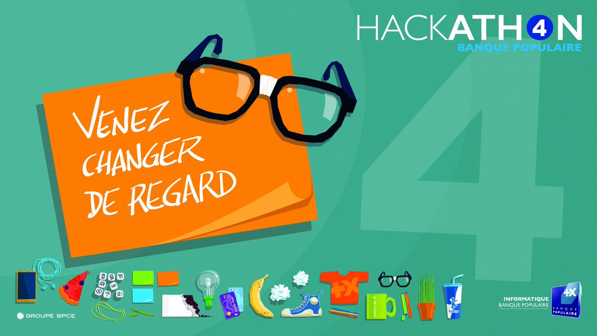 La 4e édition du Hackathon <a href="/BanquePopulaire/">Banque Populaire</a> se déroulera les 6 et 7 décembre prochains. Cette année nous proposerons à nos participants de "changer de regard" . Suivez l’événement et ses coulisses avec #HackathonBP