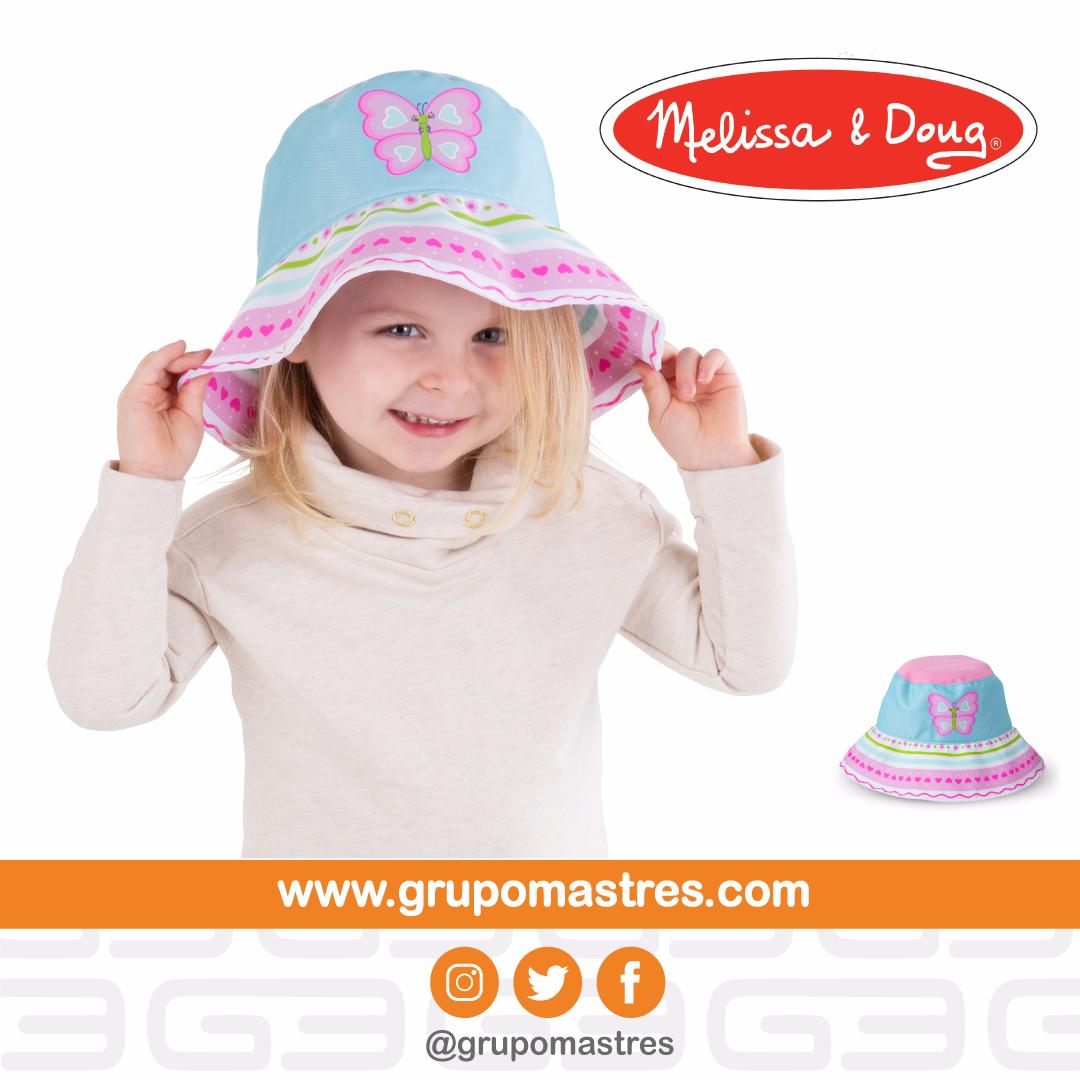 grupomastres's tweet photo. Luce fresca y elegante con este sombrero de tela resistente decorado con una adorable mariposa y muchas rayas brillantes, flores y corazones de #MelissaandDoug. #Venezuela #ElValorDelJuego #Grupomastres https://t.co/JBVU5xuIUk