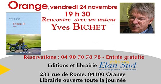 BonsPlansOrange's tweet photo. Rencontre avec Yves Bichet à la Maison d'édition @ElanSud ce vendredi 24 novembre > https://t.co/LRCEwQU5zm
#SortiraOrange https://t.co/8z0Edb4GRn