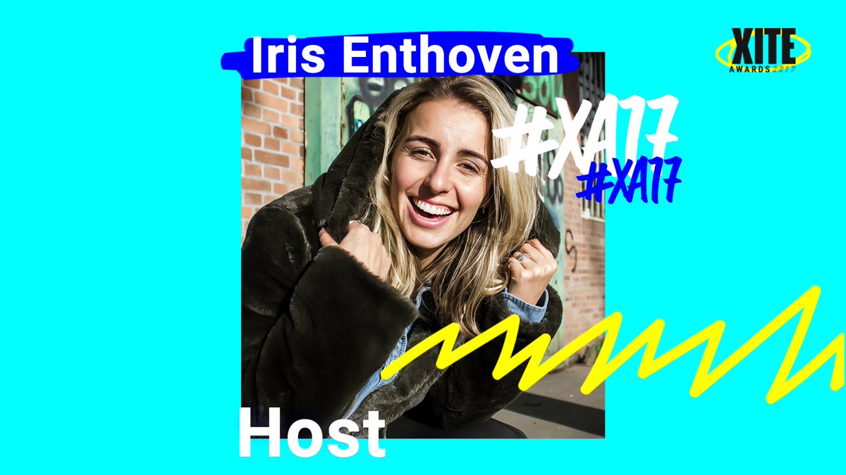 XITENL's tweet photo. Yes! 🔥  @IrisEnthoven gaat donderdag samen met @Bizzey de XITE Awards 2017 presenteren. Zin in! #XA17 https://t.co/pwO5KTLPRh