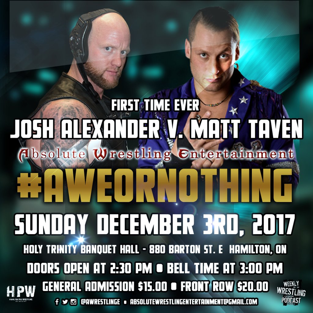 AwrestlingE's tweet photo. Lucky number 13.... Less than 2 weeks away #HamOnt will be hit with #AWEorNothing!!! 

Who's ready? https://t.co/LsqNe0C25t